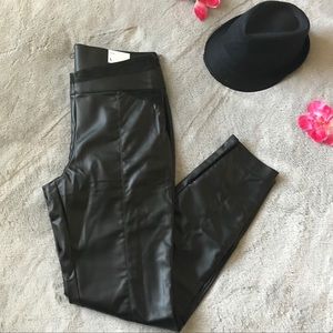 NWT Zara Black High Waisted Faux Leather Women’s Leggings Pants FINAL SALE